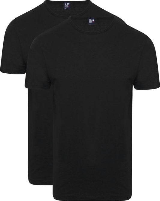 Alan Red Derby O-Neck T-Shirt Black (2Pack) - Taille S - Homme - T-shirt basique