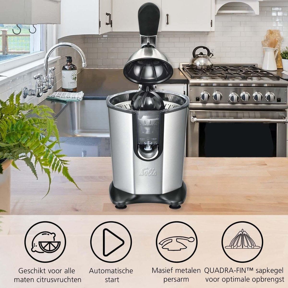 Presse-agrumes électrique Solis Citrus Juicer 8453 - 160 watts - Argent
