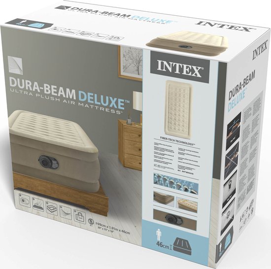 Matelas gonflable Intex Twin Ultra Plush avec pompe intégrée - 191 x 99 x 46 cm