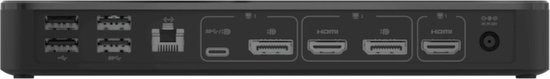 Belkin USB-C Triple Display Dock MST- Station d'accueil USB-C à 14 ports, 65 W Power Delivery, affichage 4K, 2x HDMI, 2x DisplayPort, 3x USB-C, 5x USB-A et 1x Gigabit Ethernet, station d'accueil USB-C pour Chromebook, PC Windows, XPs et plus encore.