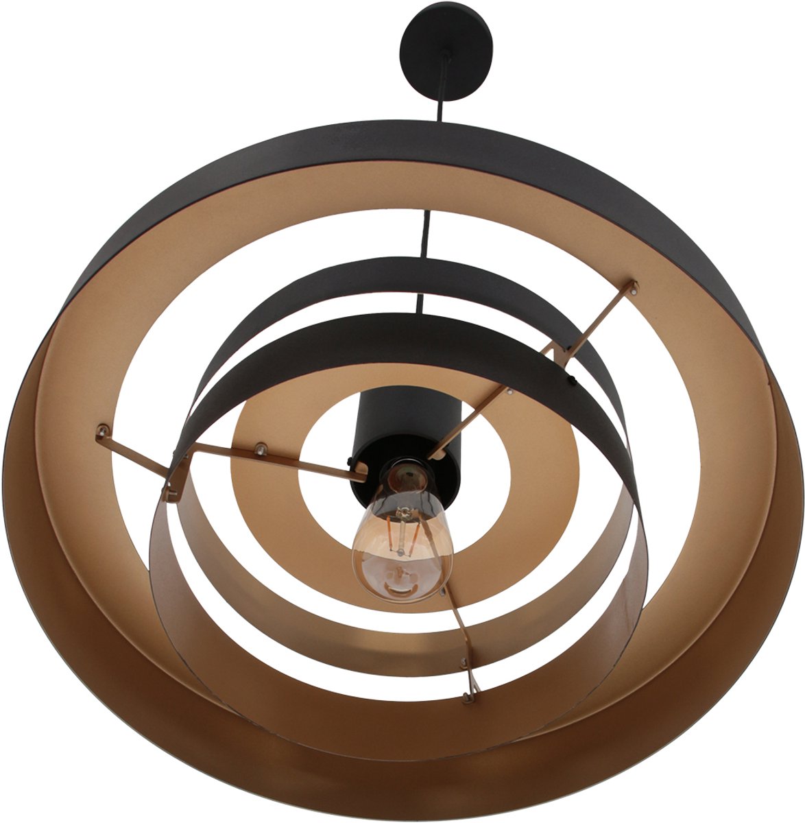 Anne Lighting Lampe pendante Flinter - Ø50 cm - Métal - E27 - Noir