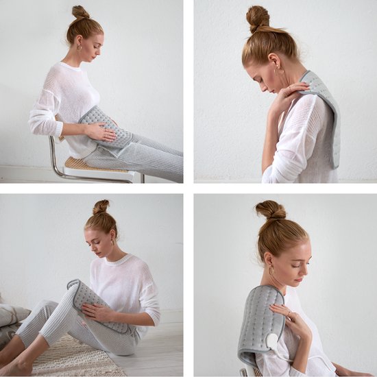 Auronic Heat Pillow - électrique - 40x30cm - cou et épaules - lavable - gris