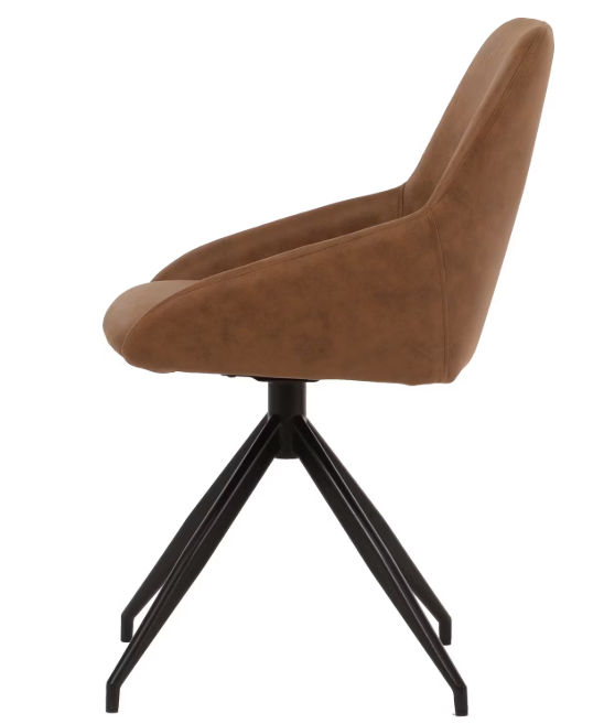 Dutchbone Chaise de salle à manger Laurel Champagne 60x51x85 cm - Pivotant à 360