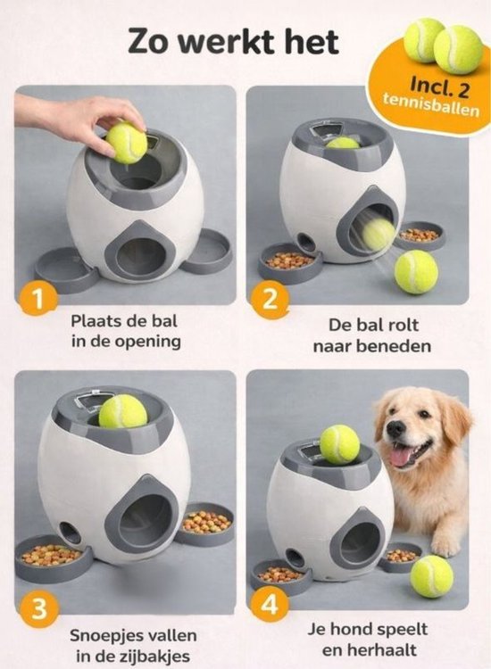 Distributeur de friandises pour chien – Jeu de récompense – Jouet interactif pour chien