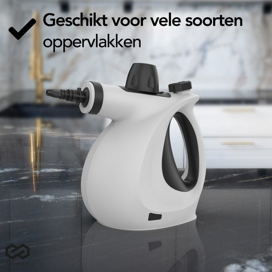 Infinity Goods Nettoyeur vapeur - Nettoyeur vapeur à main - Nettoyeur de taches - Sol, salle de bain, cuisine - Nettoyeur de tapis - 1050w