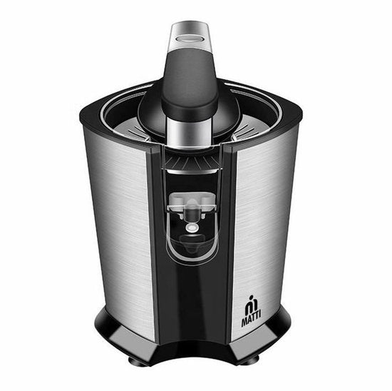 MATTI® - Presse-agrumes électrique - Presse-agrumes - Presse-citron - Presse-orange - 160 W, acier inoxydable, levier de pression - 18 000 tr/min