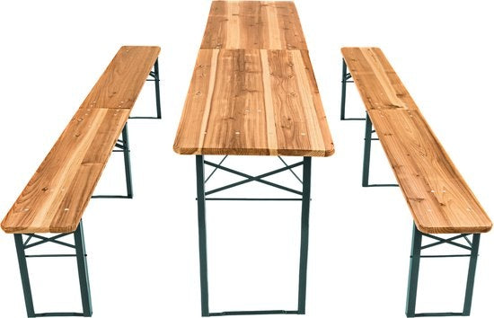 TecTake - Table à bière avec bancs, table de camping, pliante