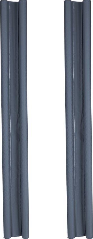 Double coupe-courant d'air pour portes - 2 pièces - 95 cm - Réglable - Gris - Bande coupe-courant d'air - Coupe-courant d'air - Coupe-courant d'air - Rouleau de porte - Coupe-courant d'air - Coussin de porte - Isolation de la porte - Universel