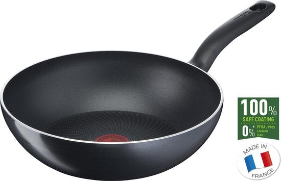 Poêle wok Tefal Start'easy 28 cm - Sans PFOA - Convient à toutes les sources de chaleur
