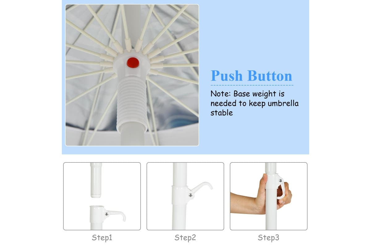 Parasol Coast - 245cm - Bleu