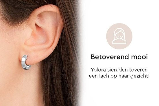 Yolora Boucles d'oreilles pour femmes avec cristaux Kalpa Camaka - Argent - Plaqué or blanc 18K - Boucles d'oreilles pour femmes - Bijoux - Boîte cadeau de luxe - Bel emballage cadeau - Cadeau de fête des mères