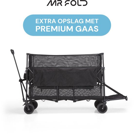 Mr Fold Bolderkar - XL - pliable - 600L - 300KG de capacité de charge - noir - 5 ans de garantie