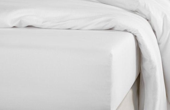 De Witte Lietaer Drap-housse 160 X 220 cm Coton Blanc