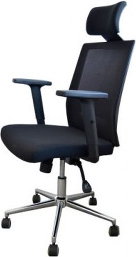BRASQ OC400 Ergonomic Office Chair Black with Headrest - Chaises de bureau - Chaises de bureau pour adultes - Gaming chair 50 x 49 x 118 cm