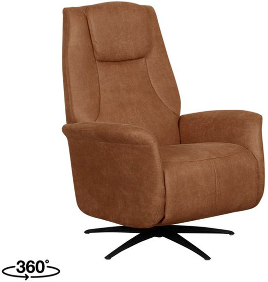 Fauteuil LABEL51 Stockholm - Marron - Tissu - 1 moteur - - - Avec accoudoirs