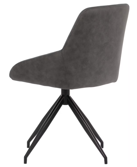 Dutchbone Chaise de salle à manger Laurel pivotante à 360° - Anthracite - 60x51x85 cm