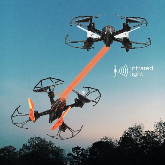 Denver DRB-220 - Ensemble de drones de combat - pour enfants - Noir - Jouet - Orange