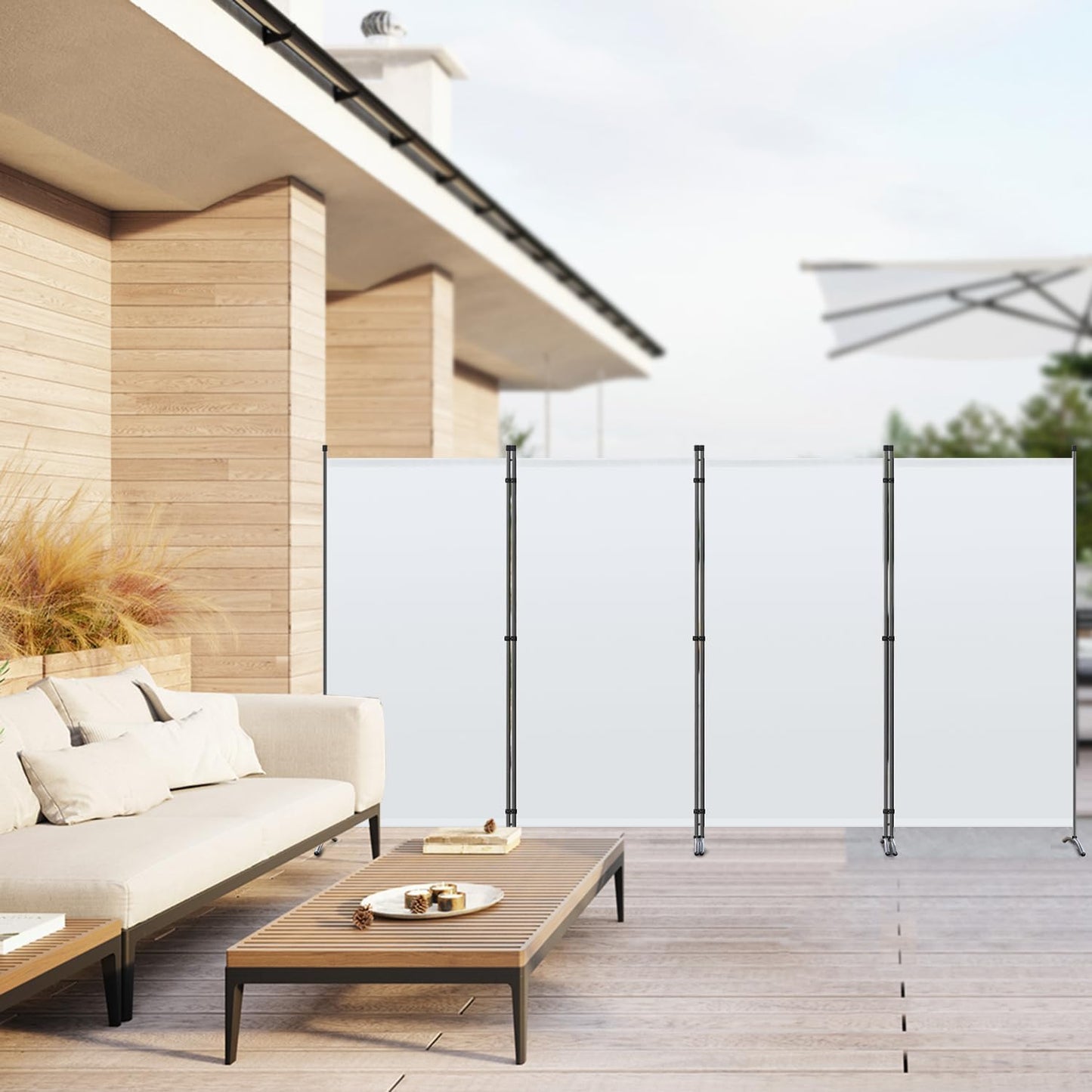 Angel Living Paravent - 4 Panneaux - 324 x 170 cm - Blanc