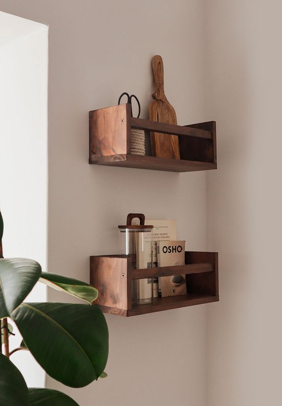 Astigarraga Etagère murale - étagère murale - étagère à épices - 60cm - pin PEFC