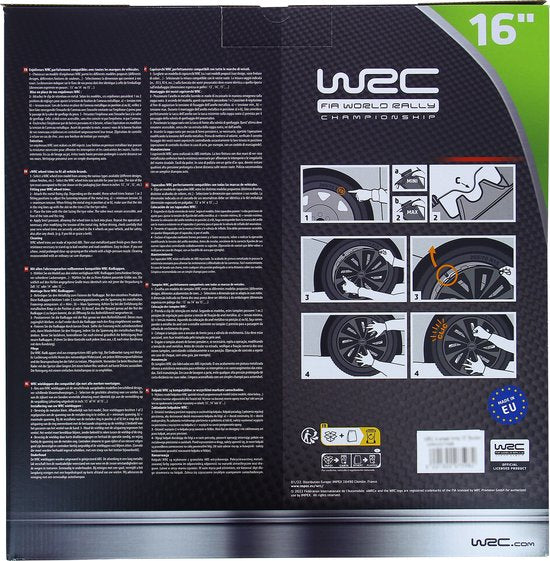 WRC Enjoliveurs 16 pouces - argent/noir - 4 pièces