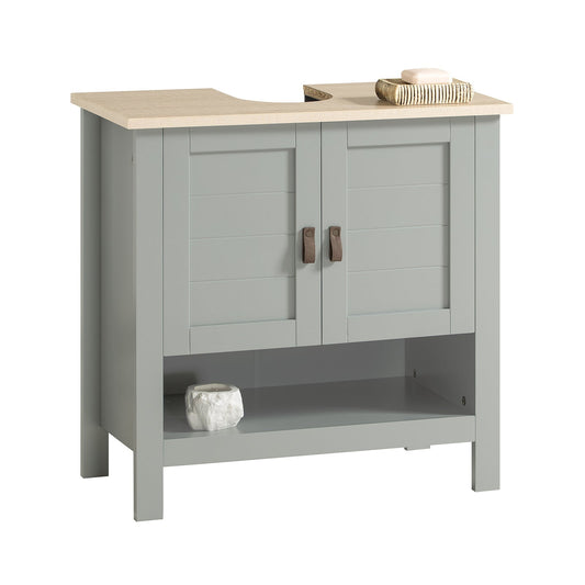SoBuy® BZR69-HG Meuble bas pour évier - Etagère et 2 portes - 60x30x60 cm - Gris