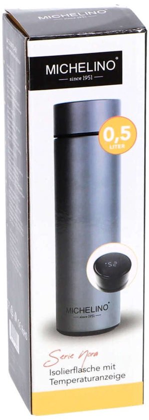 Bouteille isotherme Michelino avec indicateur de température, 0,5 L