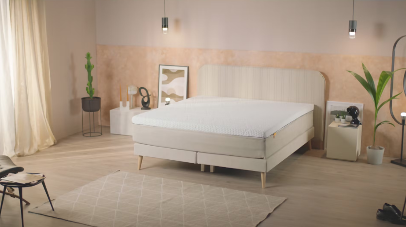 Emma AirGrid Topper 180 x 200 cm - Confort respirant et rafraîchissant en gris