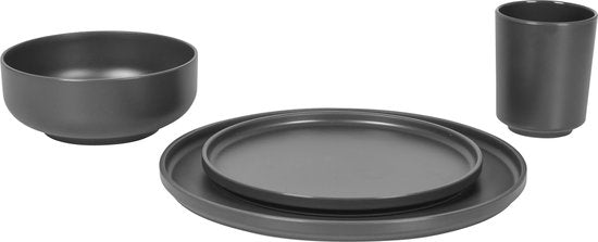 Bo-Camp - Industrial - Service de table - Patom - 16 pièces - Anthracite