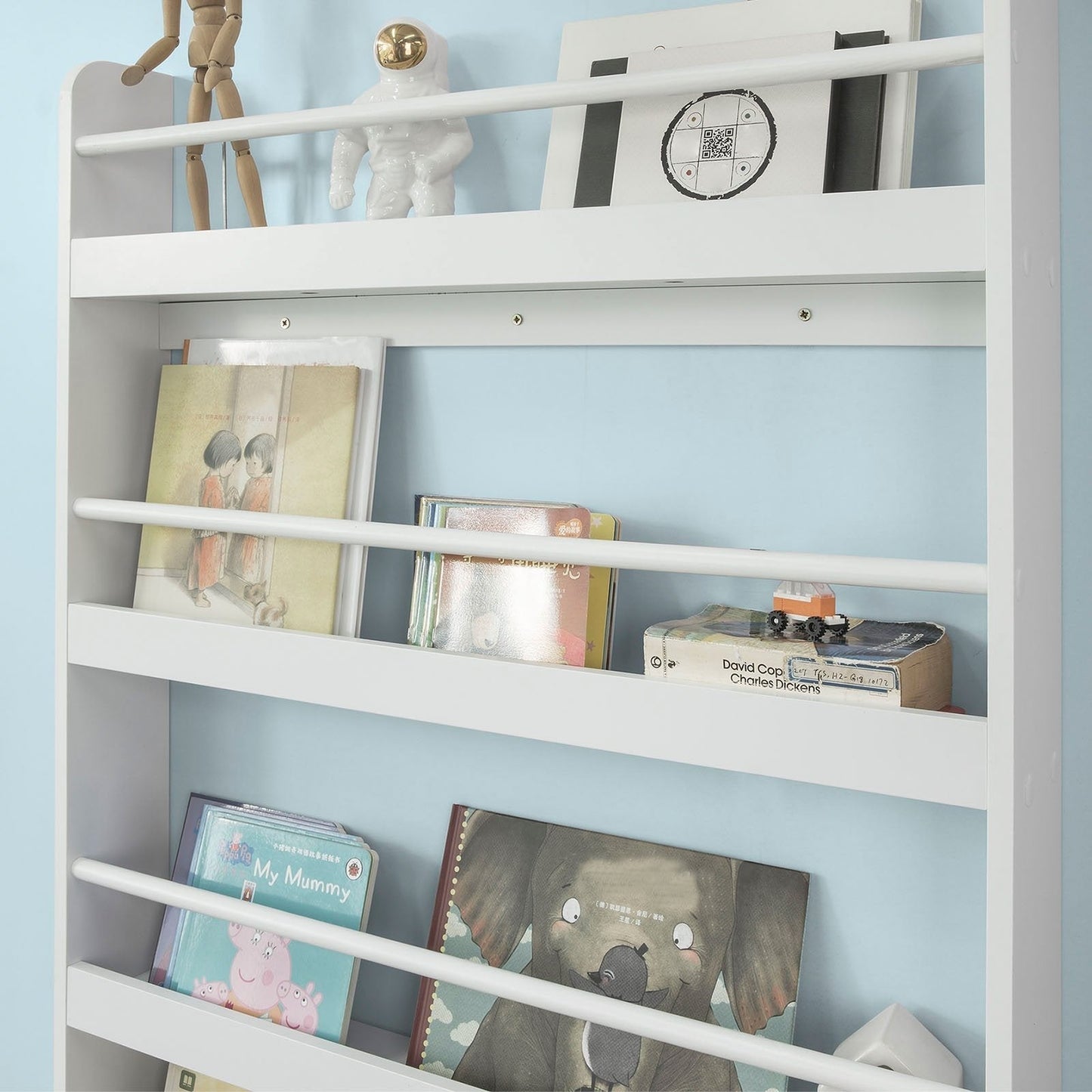 SoBuy Armoire murale pour enfants - 129x32x12 cm - Blanc