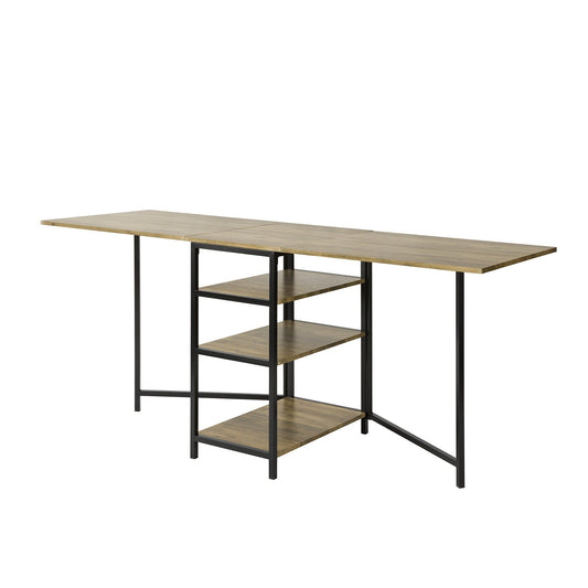 SoBuy FWT62-N Table de salle à manger pliante - Peu encombrante - 180 x 60 x 77 cm - Industrielle