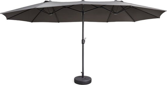 LIFA GARDEN - Parasol Double avec Housse de Protection - Parasol XXL en Anthracite avec Housse - Imperméable - 450 x 270 cm