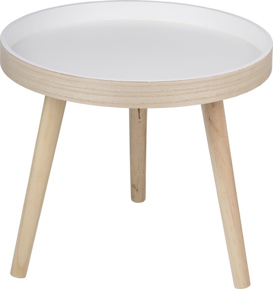 Table d'appoint ronde Arti Casa Ø 40 x 36 cm - Table basse ronde moderne - Petite table d'appoint ou table de chevet - Petite table compacte pour le salon ou la chambre à coucher - Bois