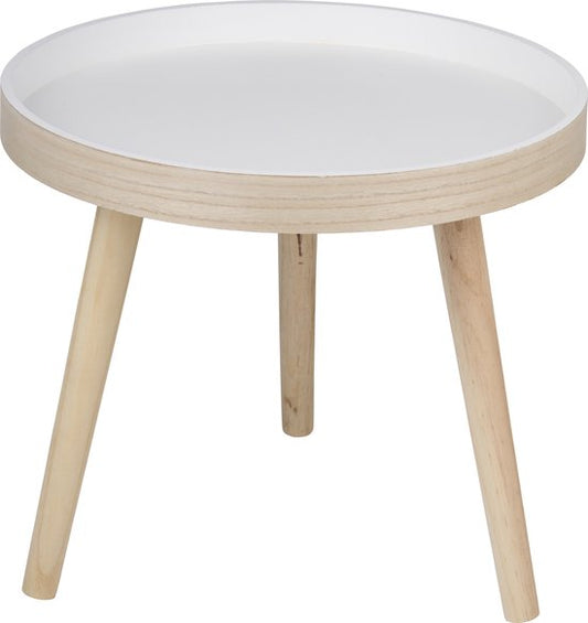 Table d'appoint ronde Arti Casa Ø 40 x 36 cm - Table basse ronde moderne - Petite table d'appoint ou table de chevet - Petite table compacte pour le salon ou la chambre à coucher - Bois