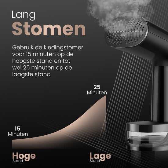 FLOWSTEAM® Luxury Clothes Dryer - Handheld steamer - Défroisseur à linge - Matte Black Edition - Sac de rangement inclus