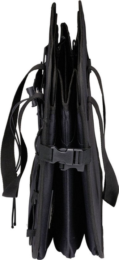 Boîte de rangement BLACK+DECKER pour coffre de voiture - 59 x 36 x 30 cm - 2 compartiments - Compartiments latéraux supplémentaires - Avec poignées - Noir