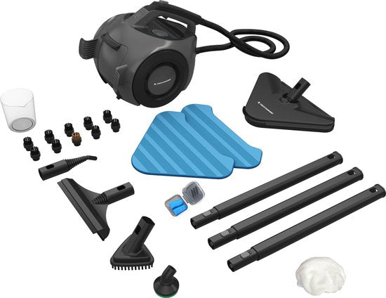 Techweise TS2 Nettoyeur vapeur - 100+ surfaces - 50 minutes de vapeur - 4 bar - Machine à nettoyer - Nettoyeur vapeur sol