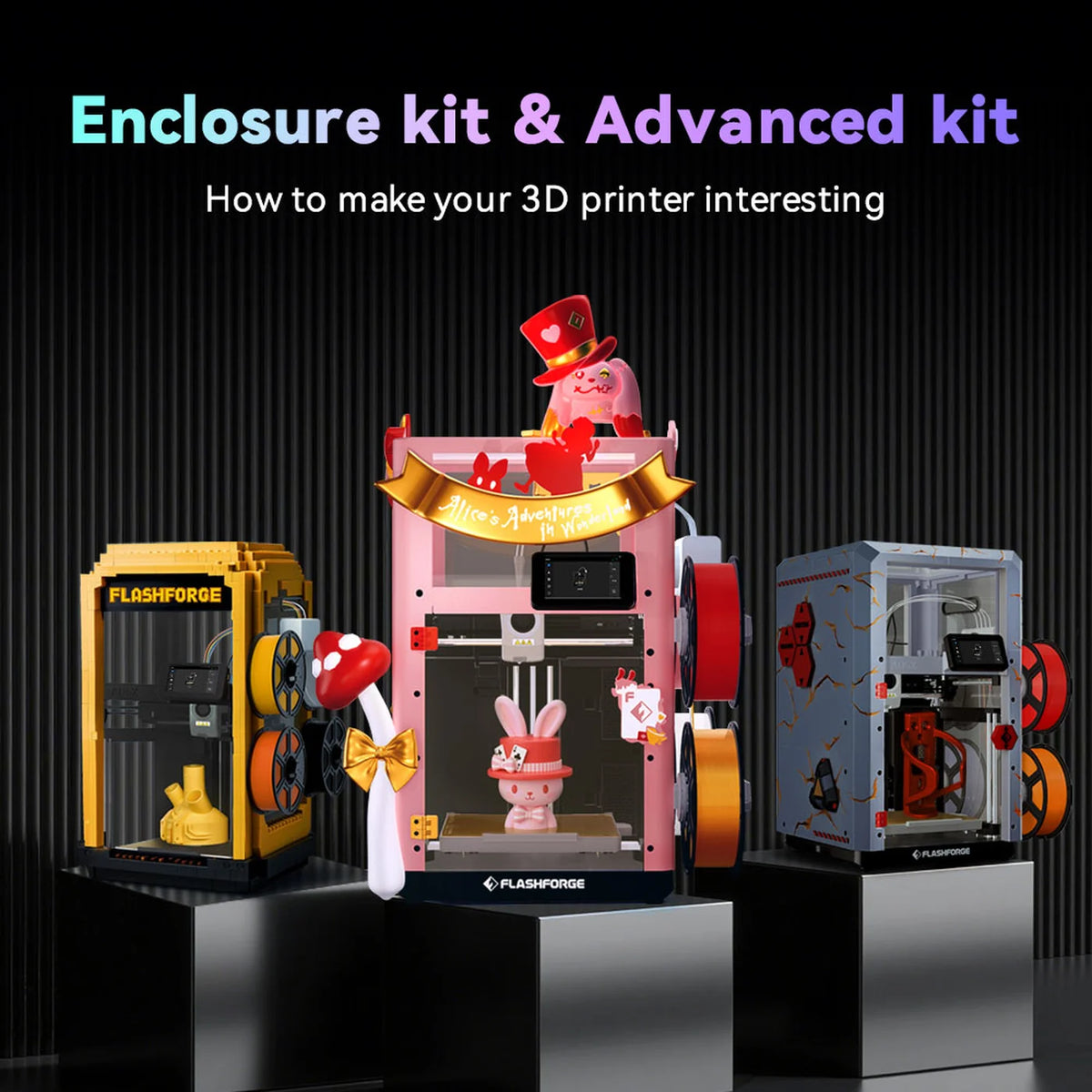 Imprimante 3D multicolore FlashForge AD5X - 600 mm/s - 4 couleurs - 220 x 220 x 220 mm