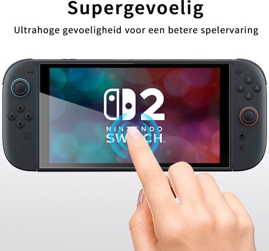Podec - Lot de 3 protections d'écran pour Nintendo Switch 2 - Protections d'écran en verre trempé