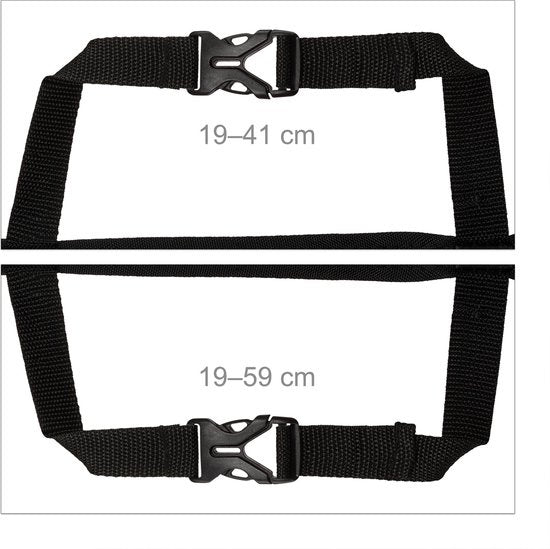 relaxdays organiseur de siège auto enfant - set de 2 pièces - 4 compartiments - protection - noir