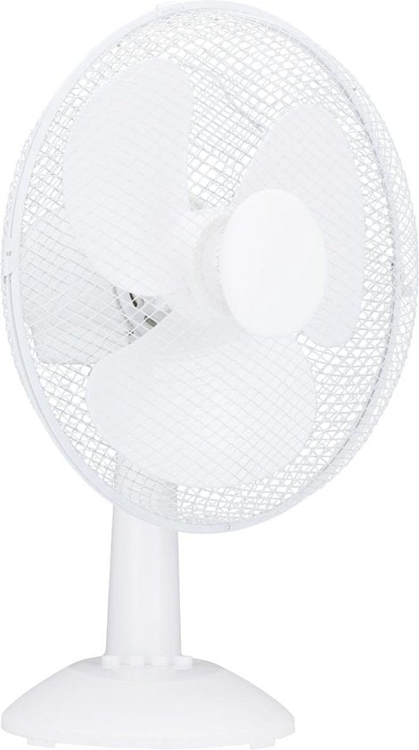 Lifetime Air Ventilateur de table 35W - Ventilateur pour table et bureau - avec poignée, 3 vitesses et fonction d'inclinaison - Silencieux 65dB - Blanc