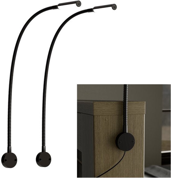 Nolt Lampe de lecture pour le lit - Veilleuse à intensité variable - 2 lampes de lit - Lampe de chambre à coucher - Lampes de lecture tête de lit - Lampe de lecture pour adultes