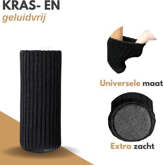 VAIVE Protège-jambes de chaise - Protecteur de sol - Chaussettes pour jambes de chaise - Capuchons pour jambes de chaise - Protecteurs pour jambes de chaise - Chaussettes de chaise