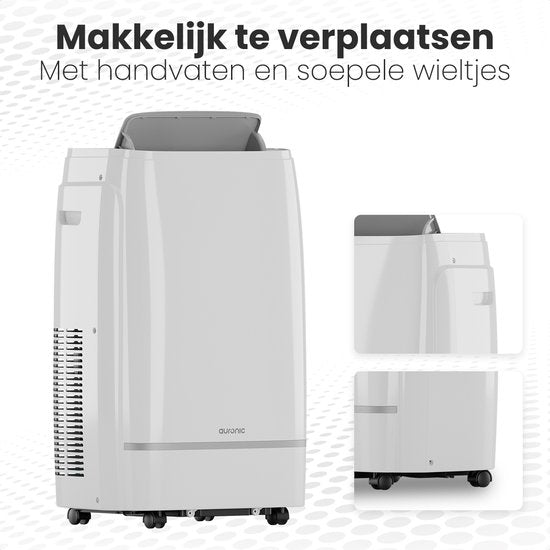 Auronic Mobile Air Conditioner - 12,000 BTU - 4-in-1 - Climatisation avec 2 kits d'étanchéité pour fenêtres - Chambre à coucher - Salon - rafraîchir jusqu'à 35 m².