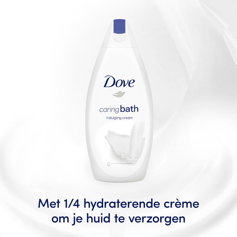 Crème de bain Dove Caring Bath Indulging Cream - 450 ml - Mousse de bain hydratante contenant ¼ de crème nourrissante - Pour une peau douce et souple