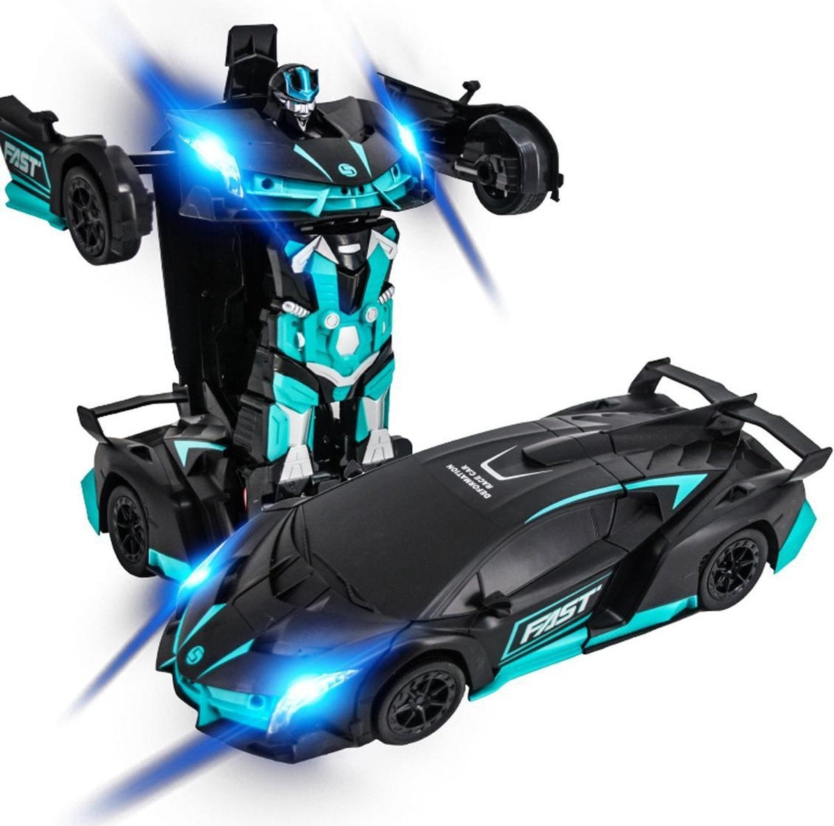 MEWAU 1:12 RC transforming car/robot - 2 in 1Afistance Controlled Car - Gesture perception - Toy Car - Black