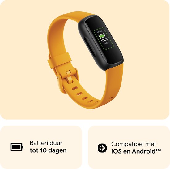 Fitbit Inspire 3 - Bracelet d'activité - montre avec podomètre - Jaune