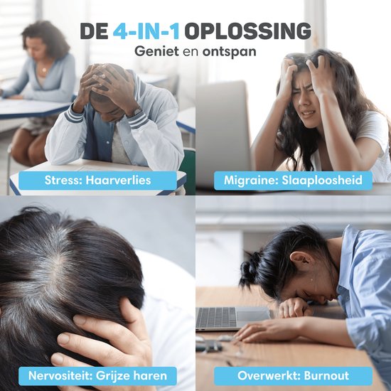 Vulpes Goods® BodyCare - Appareil de massage crânien à infrarouge - Masseur électrique - Masseur de cuir chevelu - Brosse à cheveux - Stimule la croissance et la circulation des cheveux - Rechargeable par USB