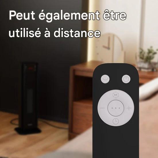 Auronic Réchaud électrique - Réchaud céramique - Réchaud à tour - Chauffage 2000W - Noir