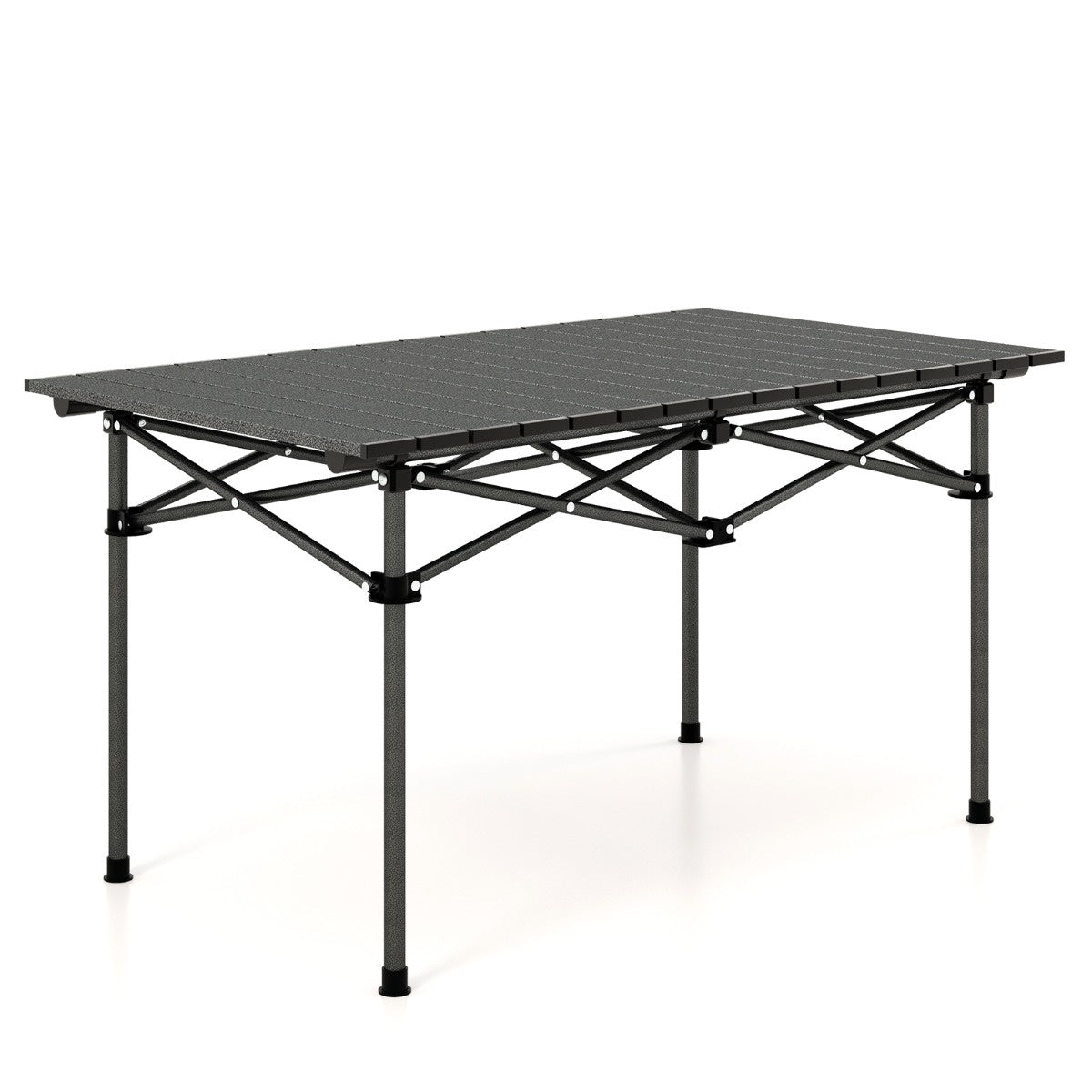 Table de camping Coast Aluminium avec sac de transport - 95 x 55 x 50 cm - Max. 60 kg - Noir
