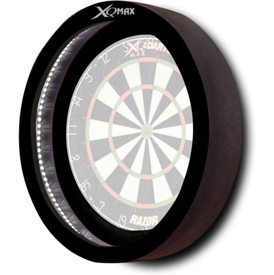 Cible de fléchettes XQ Max avec éclairage LED, noire